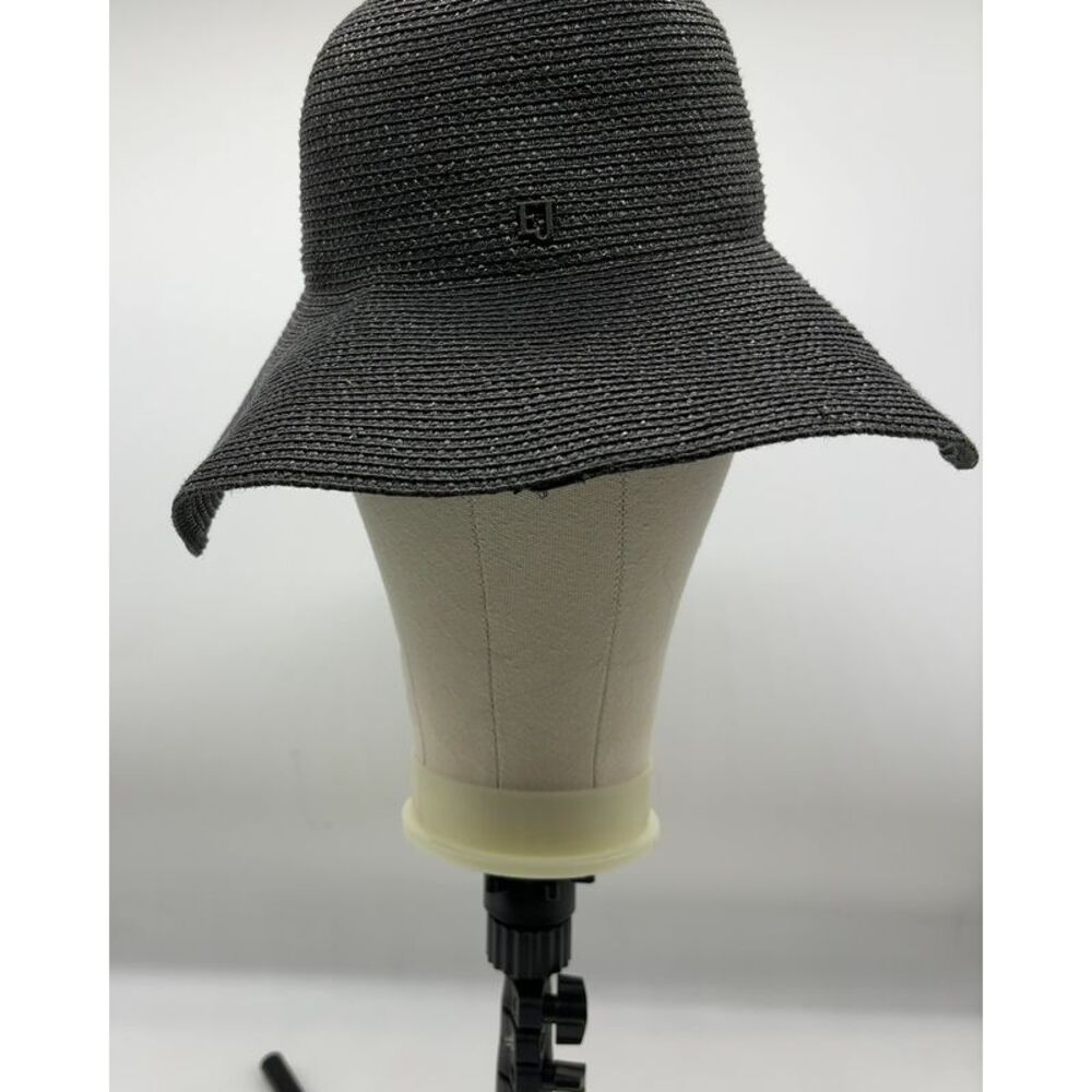 Eric Javits Wide Brim Sun Hat in Black - Picture 4 of 4